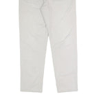 TRUSSARDI Mens Jeans White Regular Straight Denim W35 L27 Zip Cotton Blend