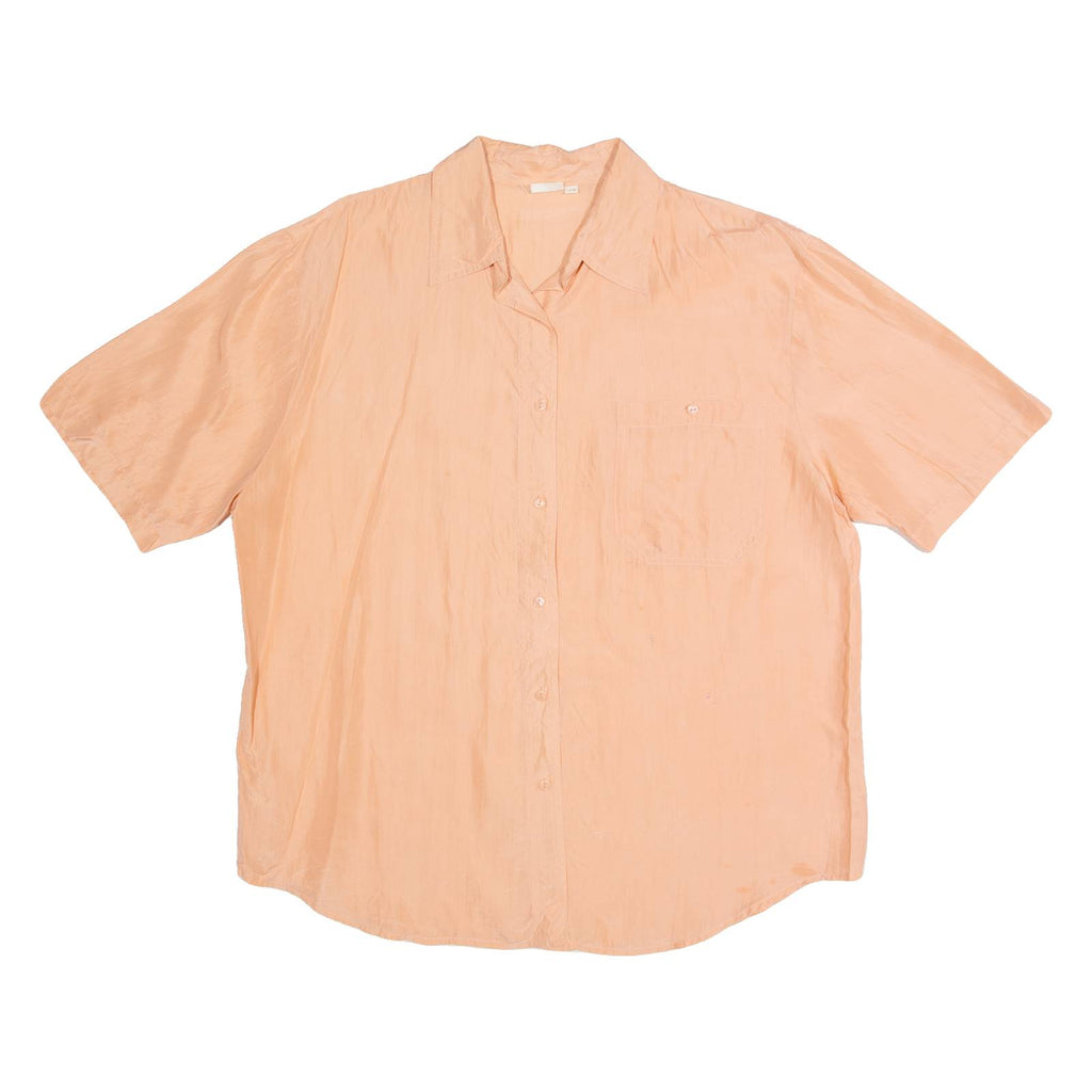 CHARLES VOGELE Womens Bodysuit Shirt Pink Collared 90s L
