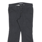 DICKIES Womens Cotton Blend Black Slim Flared Trousers W32 L26 Workwear