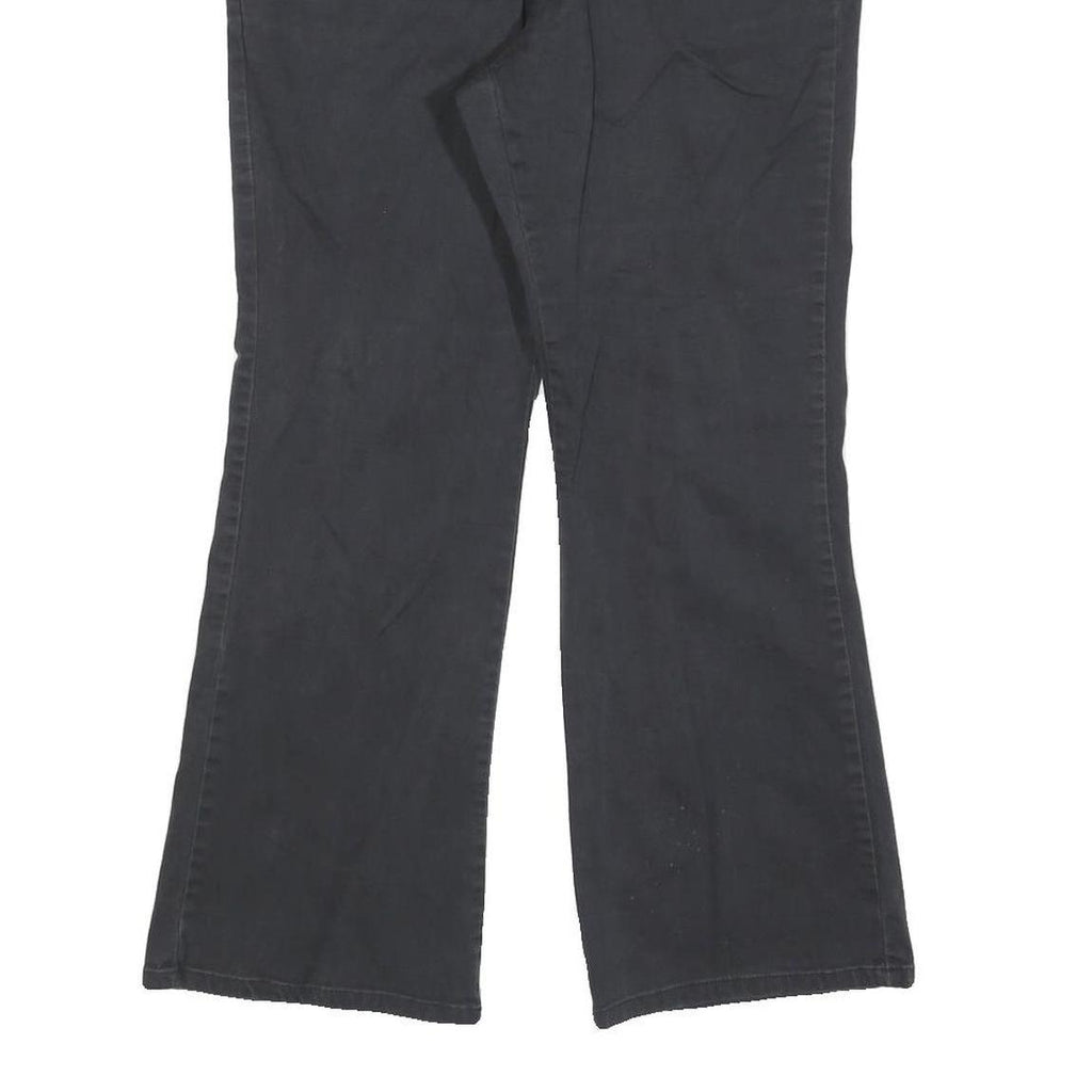 DICKIES Womens Cotton Blend Black Slim Flared Trousers W32 L26 Workwear