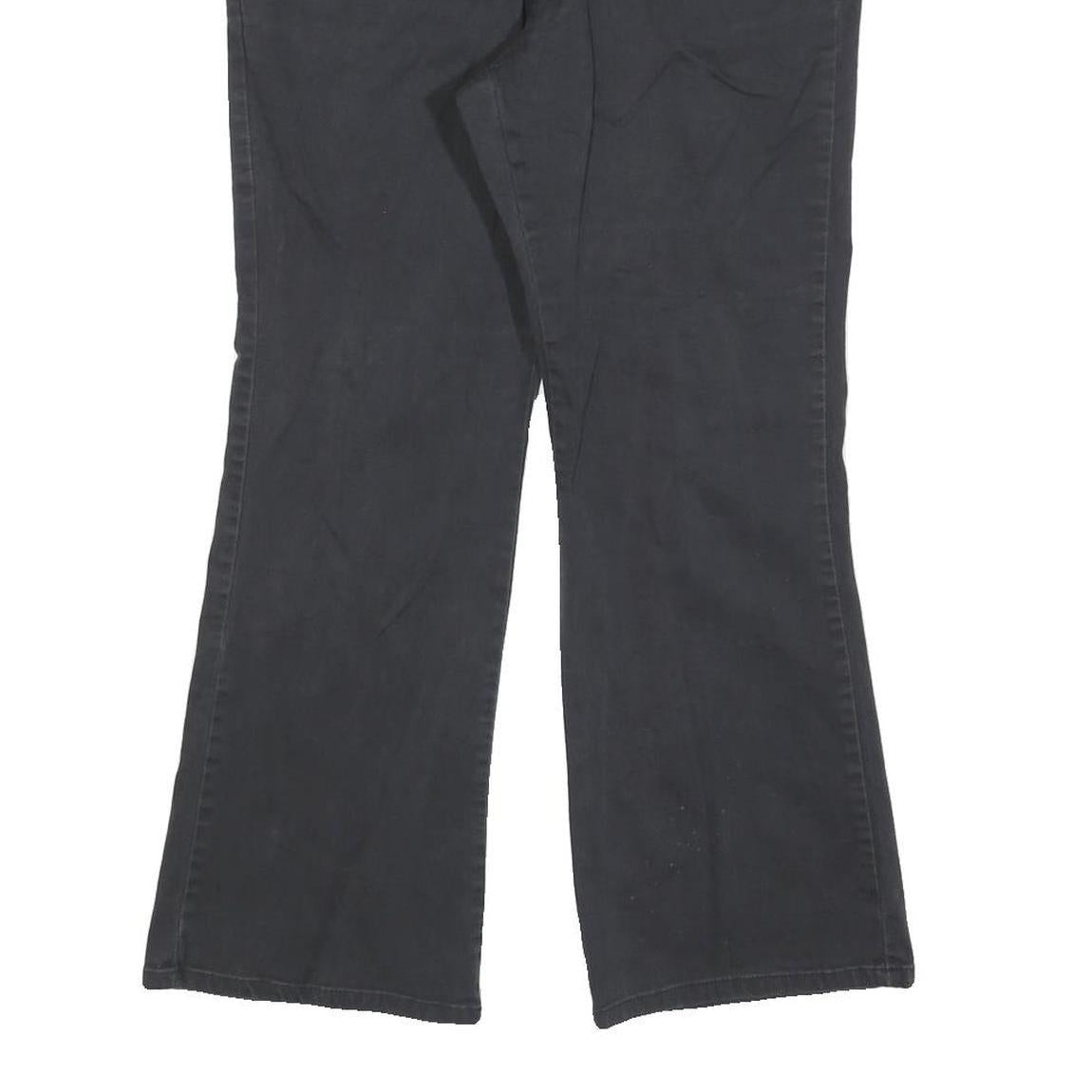 DICKIES Womens Cotton Blend Black Slim Flared Trousers W32 L26 Workwear