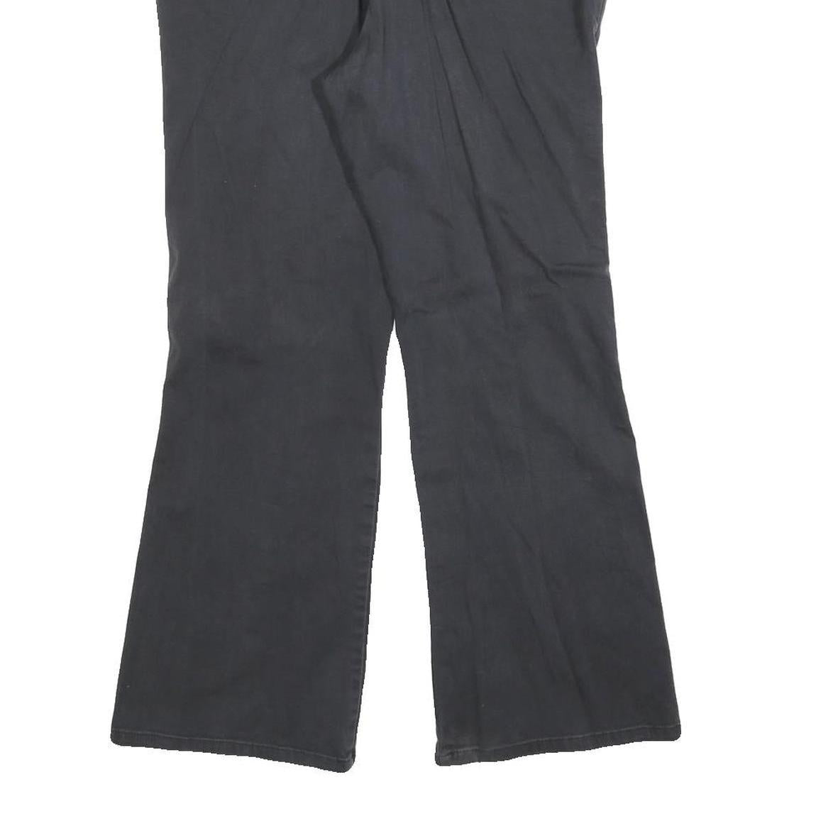 DICKIES Womens Cotton Blend Black Slim Flared Trousers W32 L26 Workwear