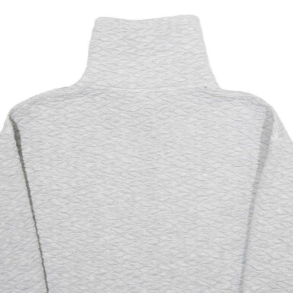 CALVIN KLEIN PERFORMANCE Womens Grey Quilted High Neck Sweatshirt M Comfortable