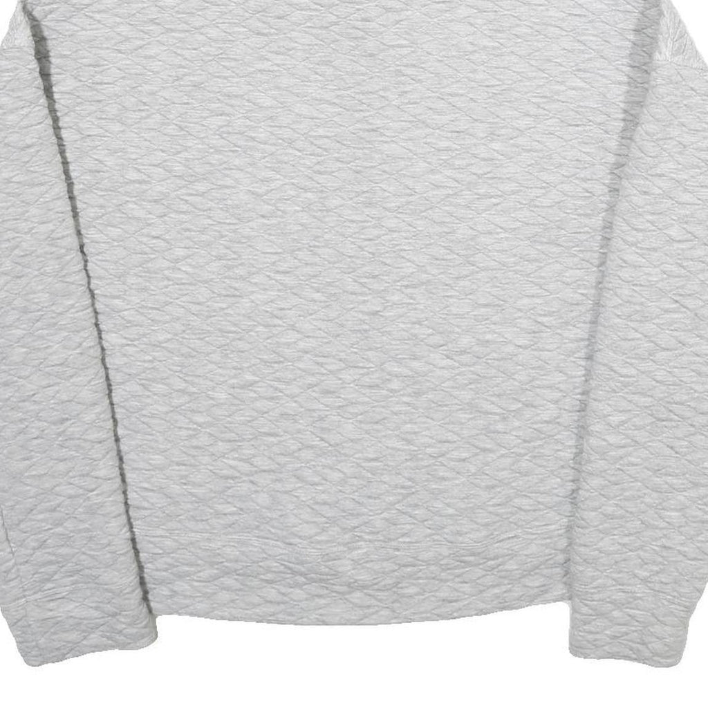 CALVIN KLEIN PERFORMANCE Womens Grey Quilted High Neck Sweatshirt M Comfortable