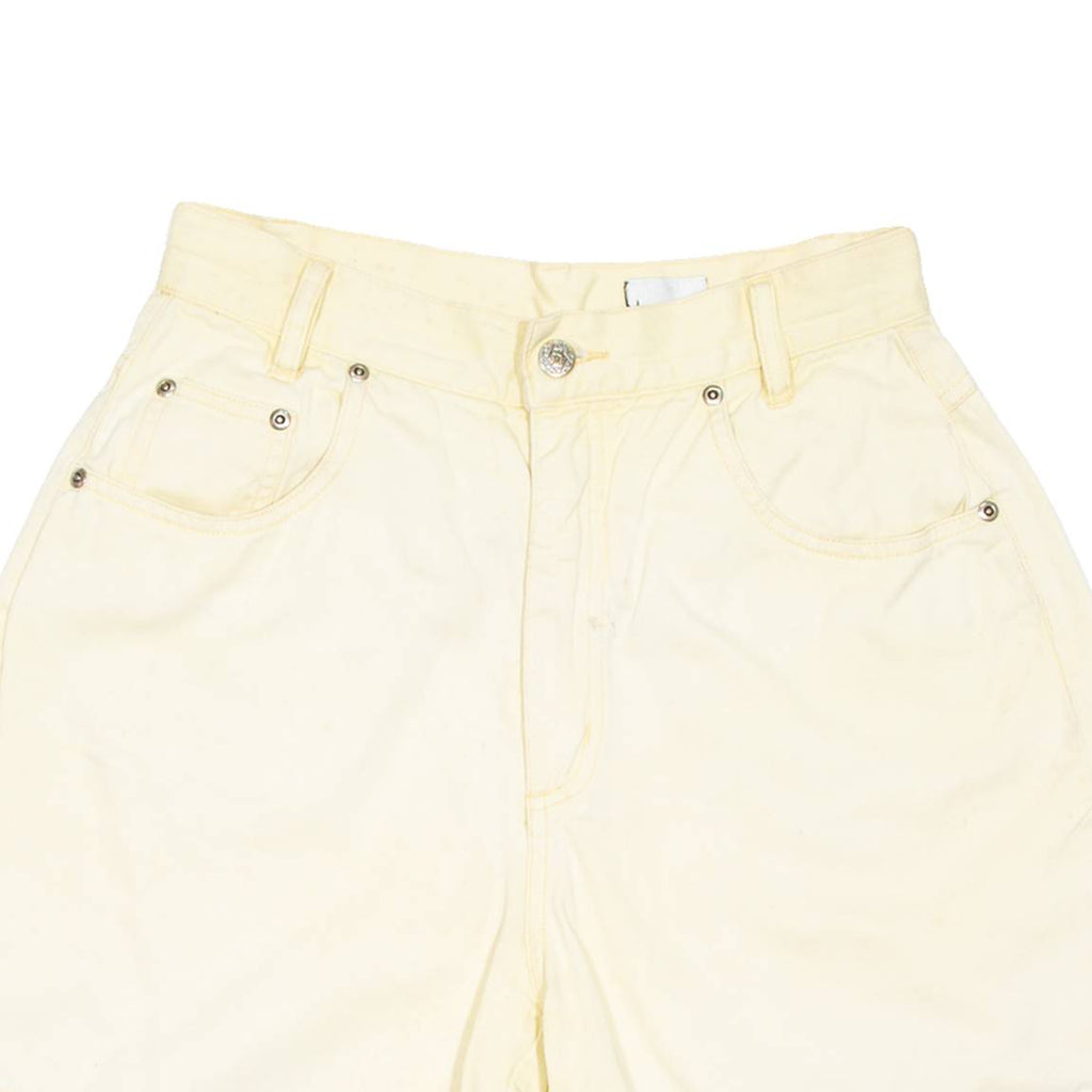 LECOMTE Womens Chino Shorts Yellow Relaxed UK 12 W27