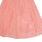 Womens Pink Skater Short Polyester Polka Dot Skirt M Casual Summer