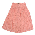 Womens Pink Skater Short Polyester Polka Dot Skirt M Casual Summer