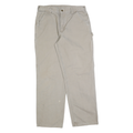 CARHARTT Mens Beige Regular Straight Cotton Blend Trousers W34 L32 Workwear