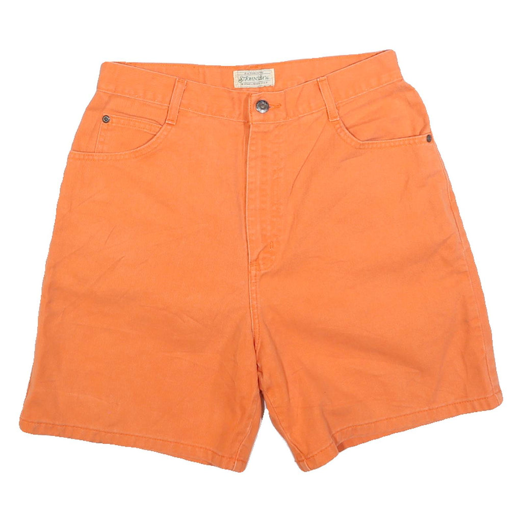 ST JOHNS BAY Womens Shorts Orange Casual S W28 Cotton Blend Comfortable Fit