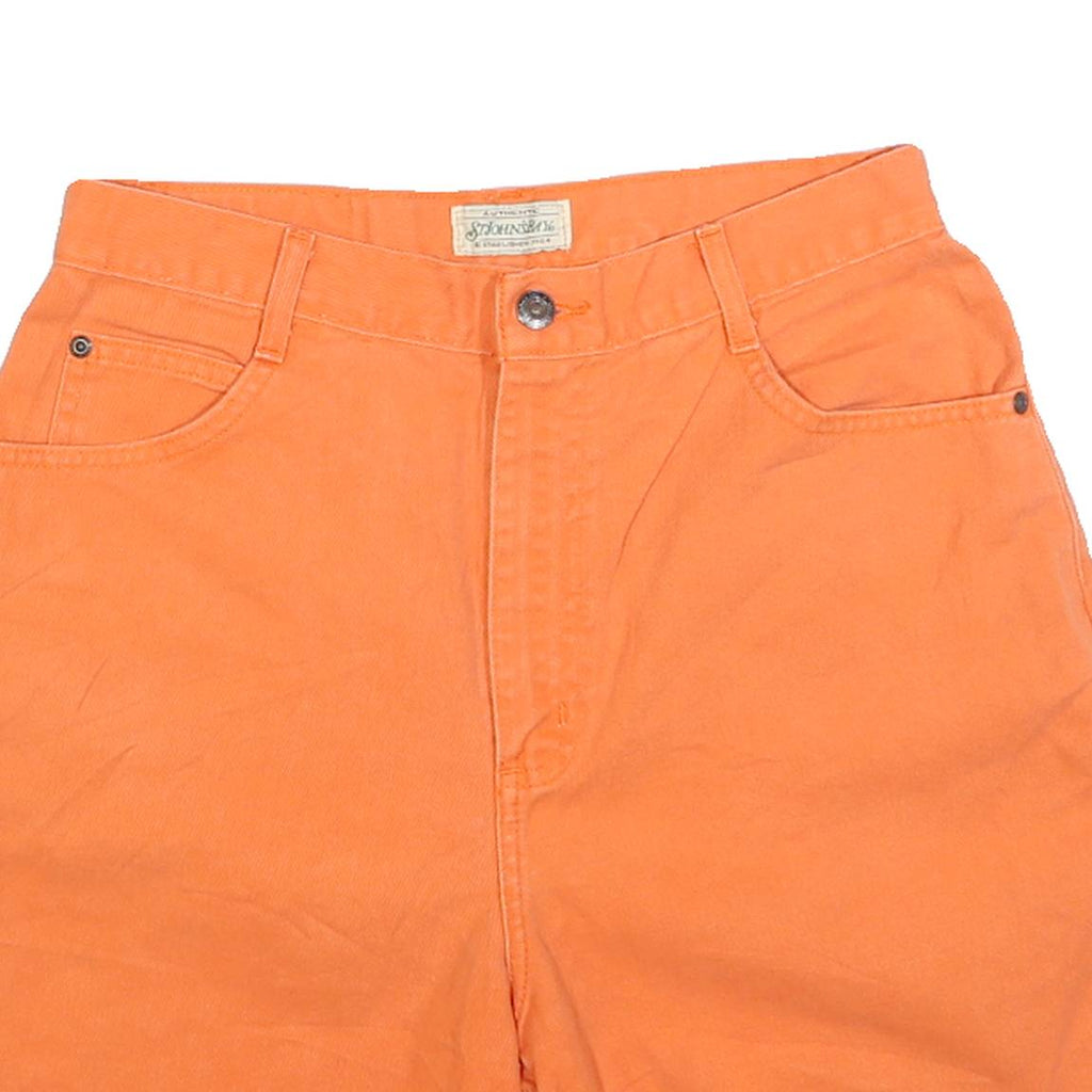 ST JOHNS BAY Womens Shorts Orange Casual S W28 Cotton Blend Comfortable Fit