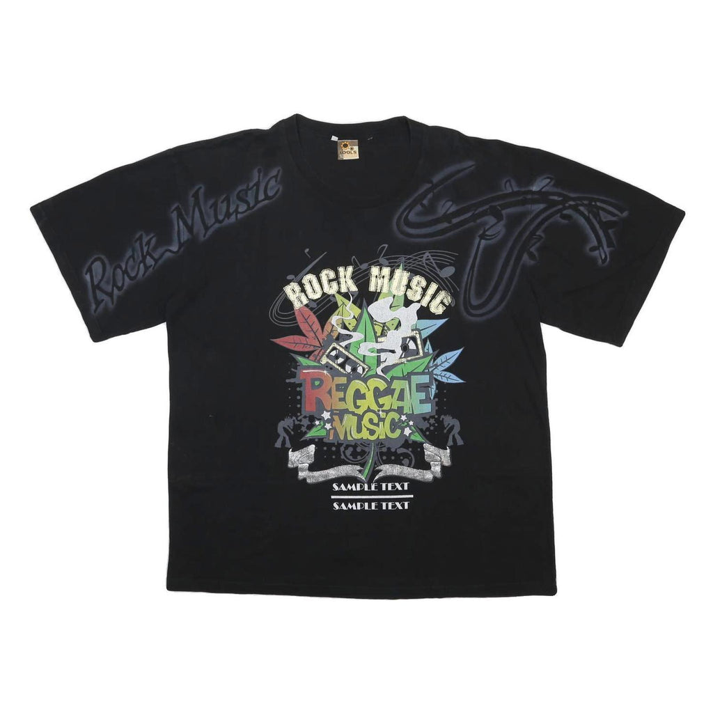 TOOLS Mens Black Rock Music Reggae Graphic T-Shirt 3XL Short Sleeve Crew Neck