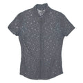 GUESS Sheer Womens Printed Blouse Grey Floral M