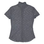 GUESS Sheer Womens Printed Blouse Grey Floral M