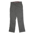 WRANGLER Mens Polyester Blend Grey Regular Straight Trousers W29 L29 Zip Fit
