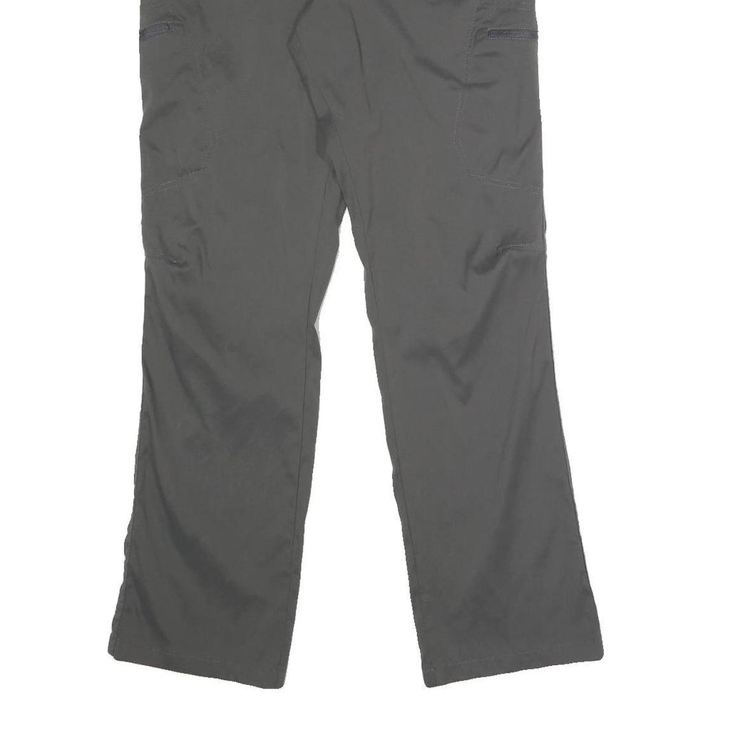 WRANGLER Mens Polyester Blend Grey Regular Straight Trousers W29 L29 Zip Fit