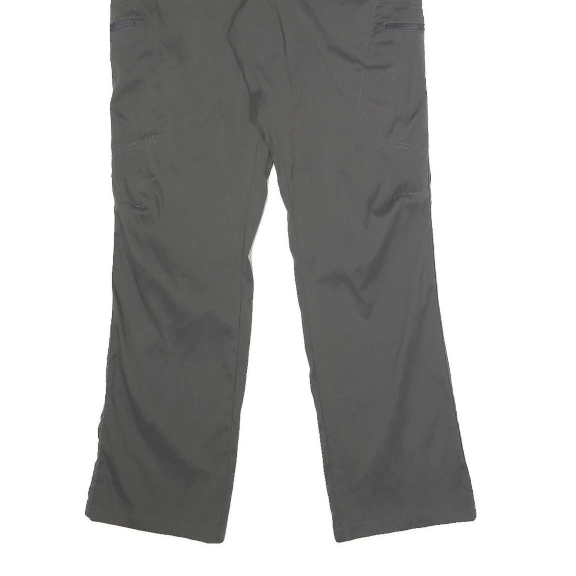 WRANGLER Mens Polyester Blend Grey Regular Straight Trousers W29 L29 Zip Fit