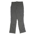WRANGLER Mens Polyester Blend Grey Regular Straight Trousers W29 L29 Zip Fit
