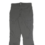 WRANGLER Mens Polyester Blend Grey Regular Straight Trousers W29 L29 Zip Fit