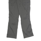 WRANGLER Mens Polyester Blend Grey Regular Straight Trousers W29 L29 Zip Fit
