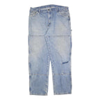 DICKIES Mens Relaxed Blue Denim Jeans W38 L34 Workwear Zip Closure