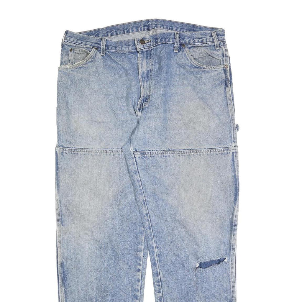 DICKIES Mens Relaxed Blue Denim Jeans W38 L34 Workwear Zip Closure