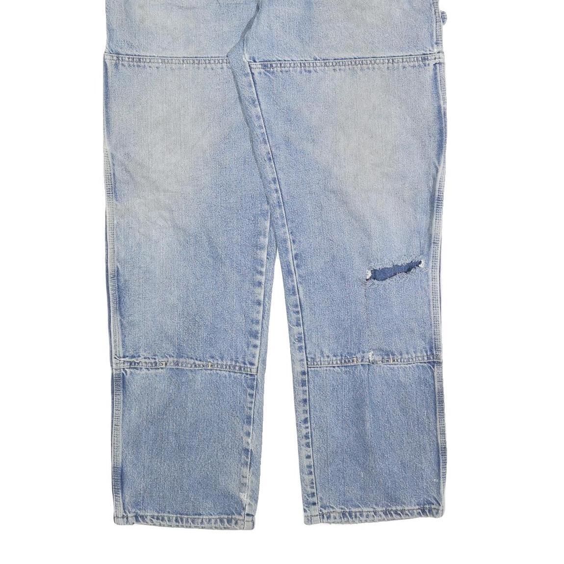 DICKIES Mens Relaxed Blue Denim Jeans W38 L34 Workwear Zip Closure