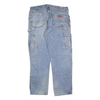 DICKIES Mens Relaxed Blue Denim Jeans W38 L34 Workwear Zip Closure