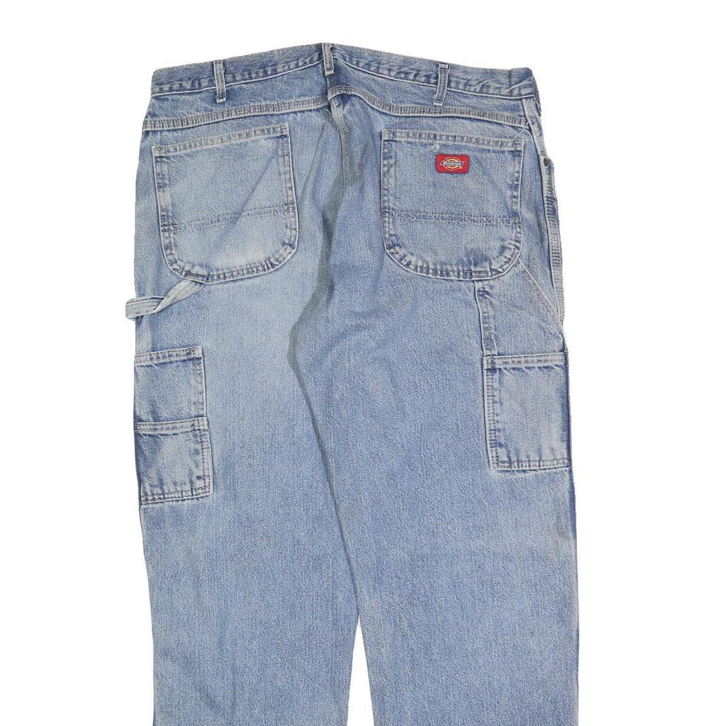 DICKIES Mens Relaxed Blue Denim Jeans W38 L34 Workwear Zip Closure