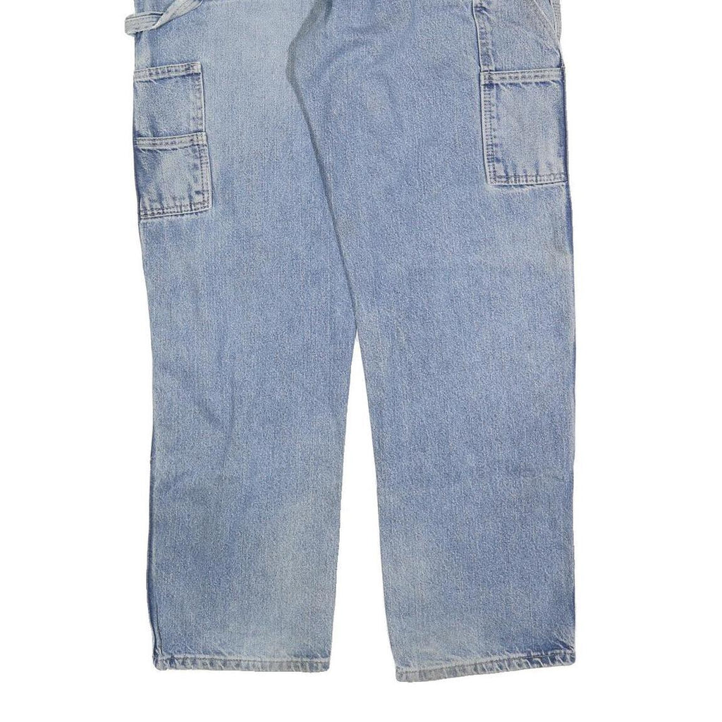 DICKIES Mens Relaxed Blue Denim Jeans W38 L34 Workwear Zip Closure