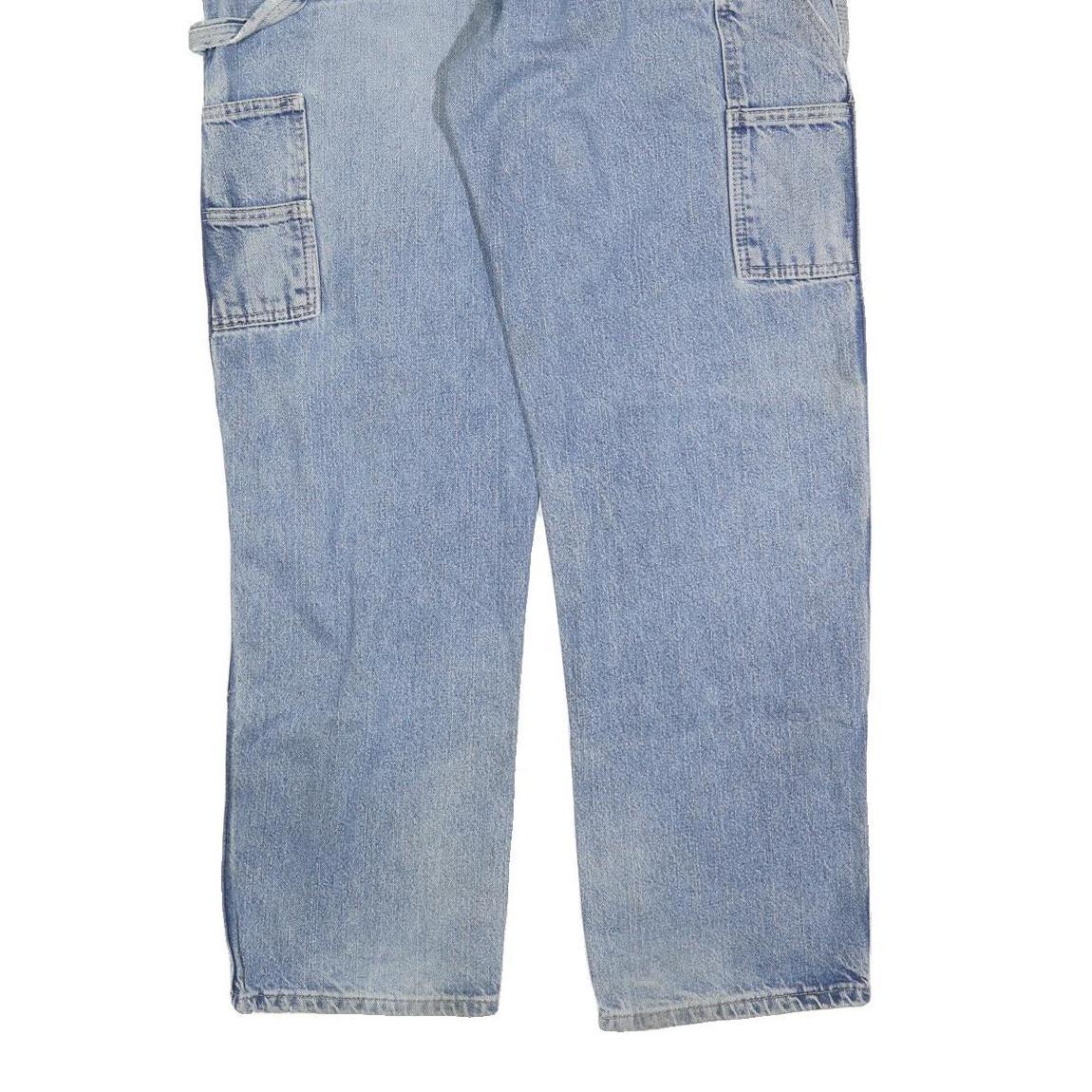 DICKIES Mens Relaxed Blue Denim Jeans W38 L34 Workwear Zip Closure