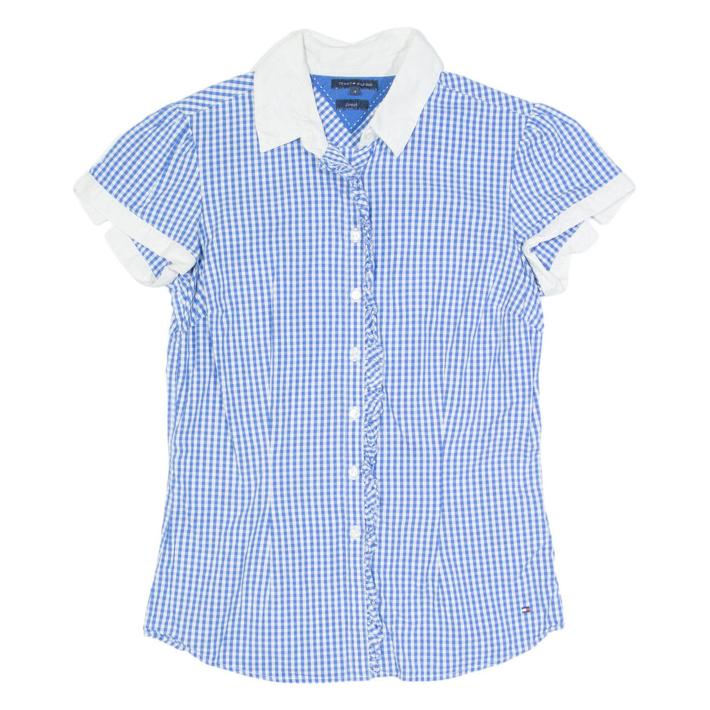 TOMMY HILFIGER Womens Shirt Blue Gingham S