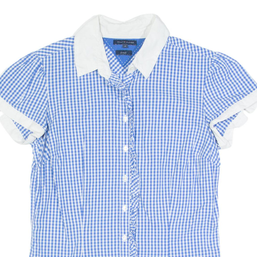 TOMMY HILFIGER Womens Shirt Blue Gingham S