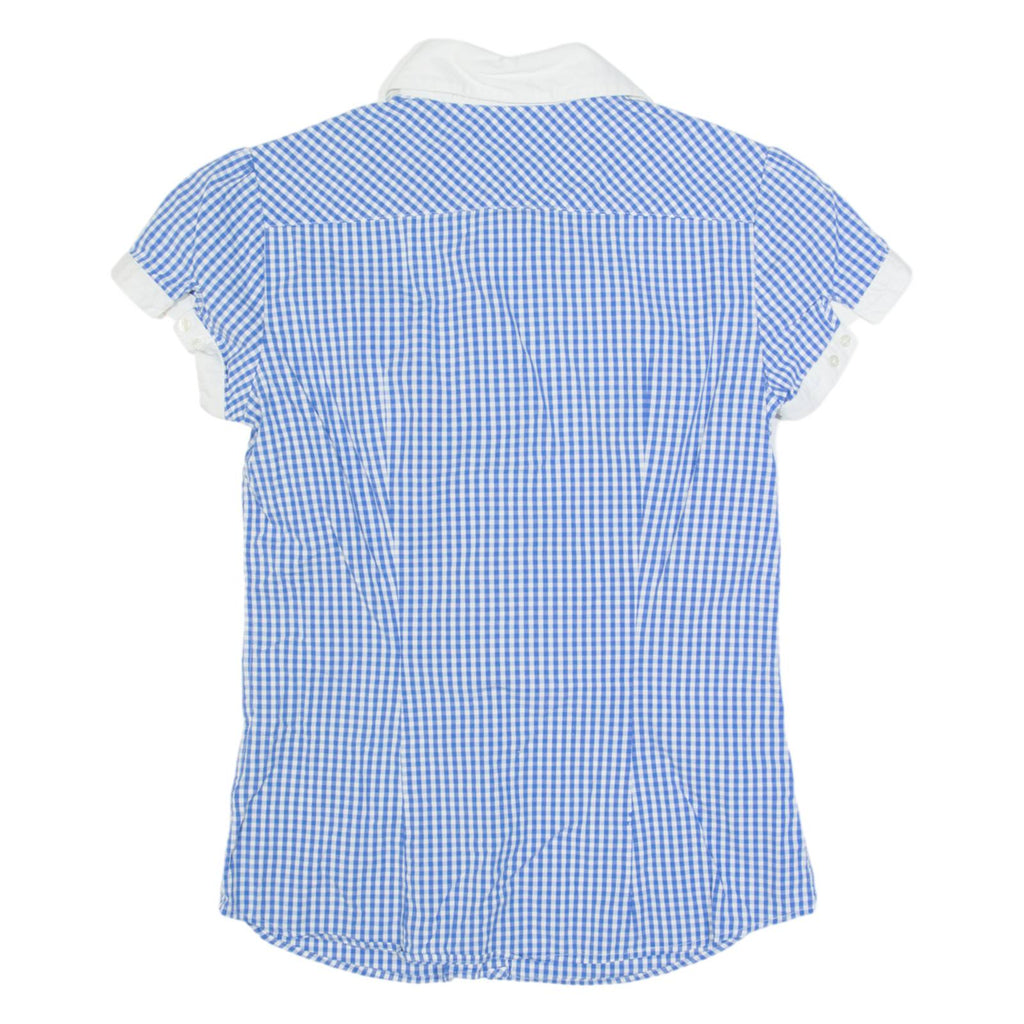 TOMMY HILFIGER Womens Shirt Blue Gingham S