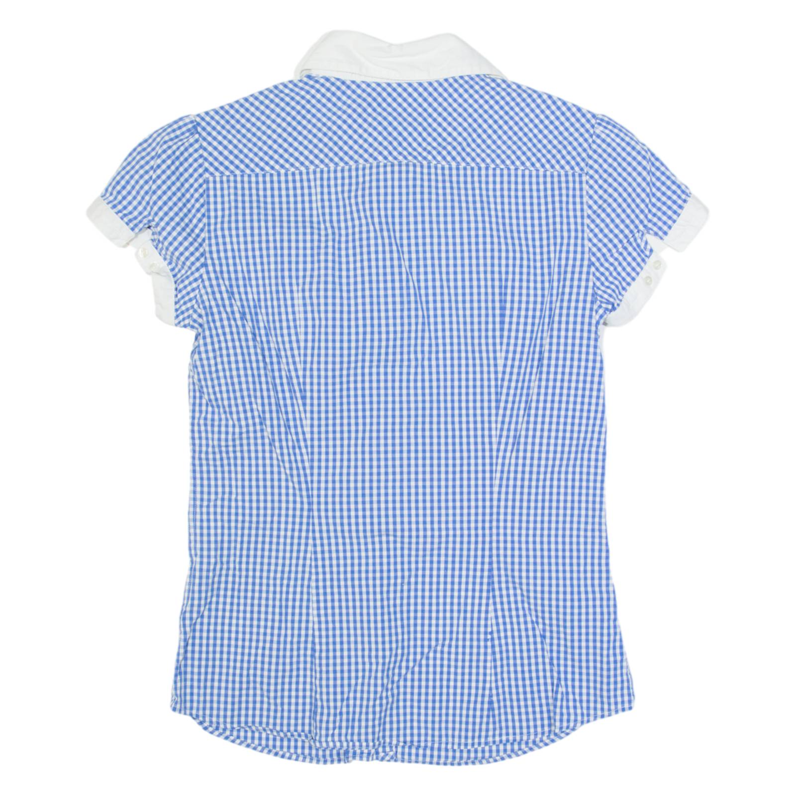 TOMMY HILFIGER Womens Shirt Blue Gingham S