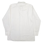 Mens Plain Shirt White Long Sleeve M