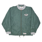 LEVI'S Mens Green Bomber Jacket M Polyester Plain Zip Casual Sportswear