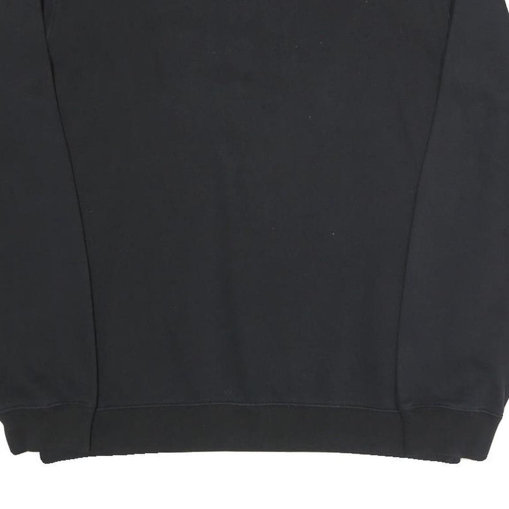 CHAMPION Mens Black Cotton Blend Crew Neck Sweatshirt L Classic Logo Pullover