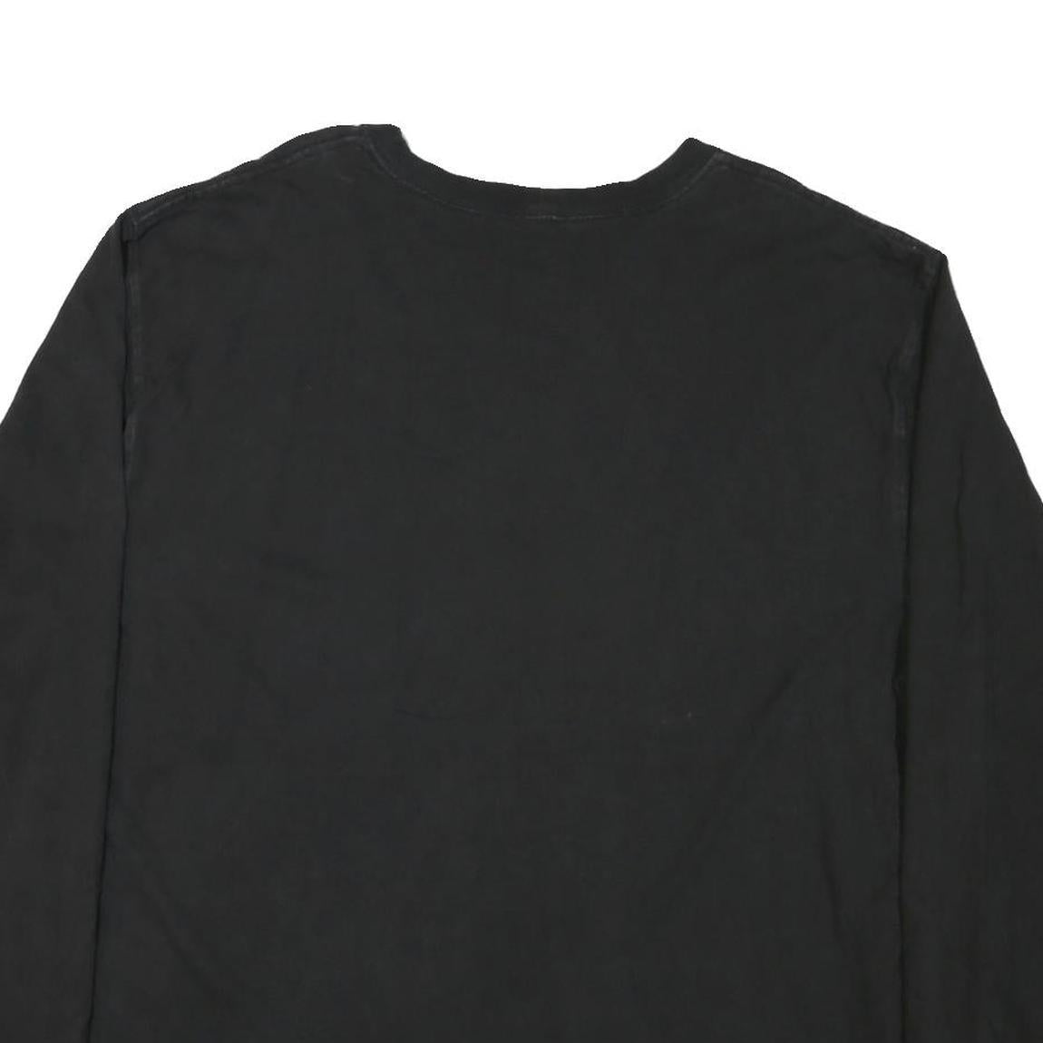 CARHARTT Mens Black Long Sleeve Crew Neck XL Logo Print Cotton Blend T-Shirt