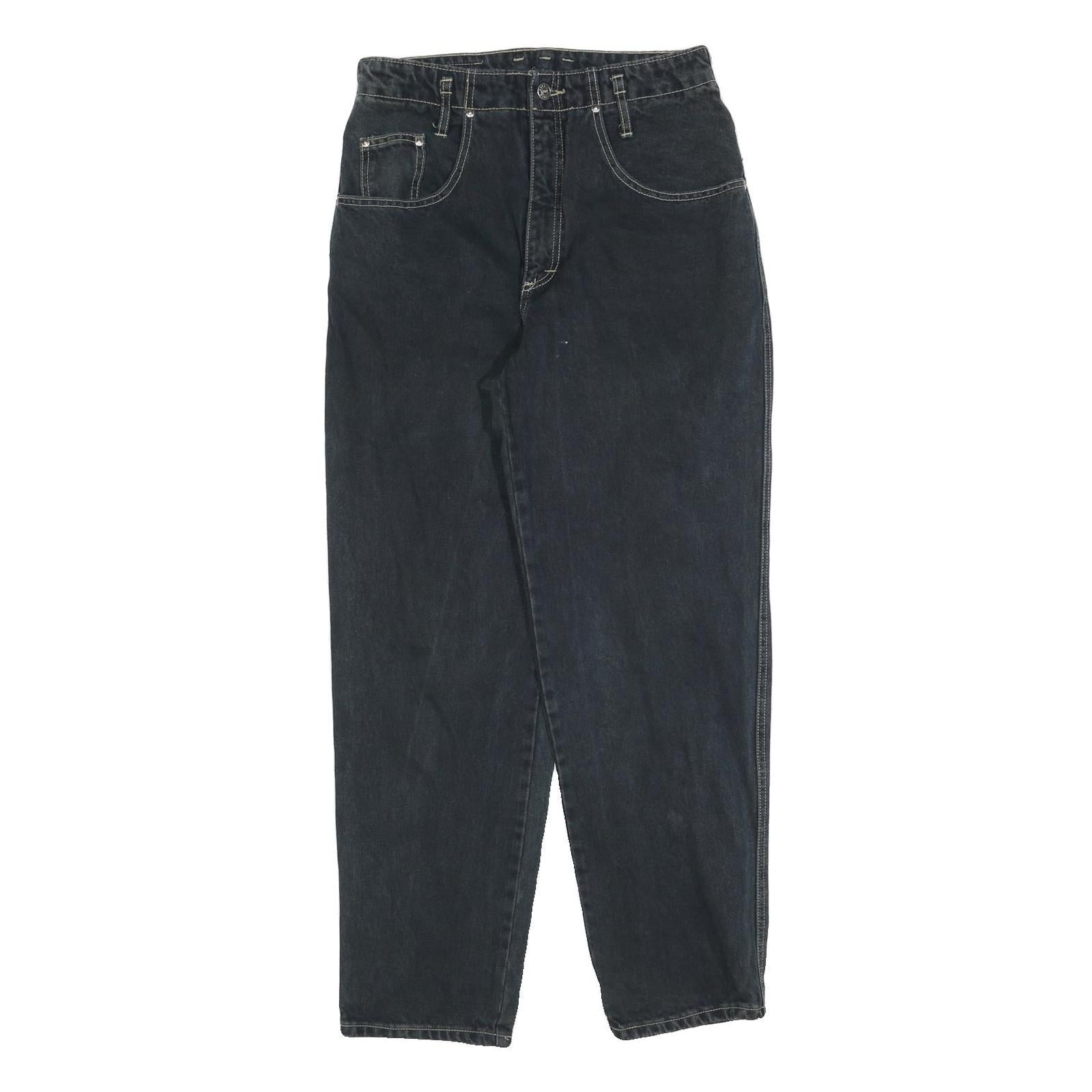 NO SPIRIT Womens Jeans Black Relaxed Straight Denim Medium W28 L30 Casual