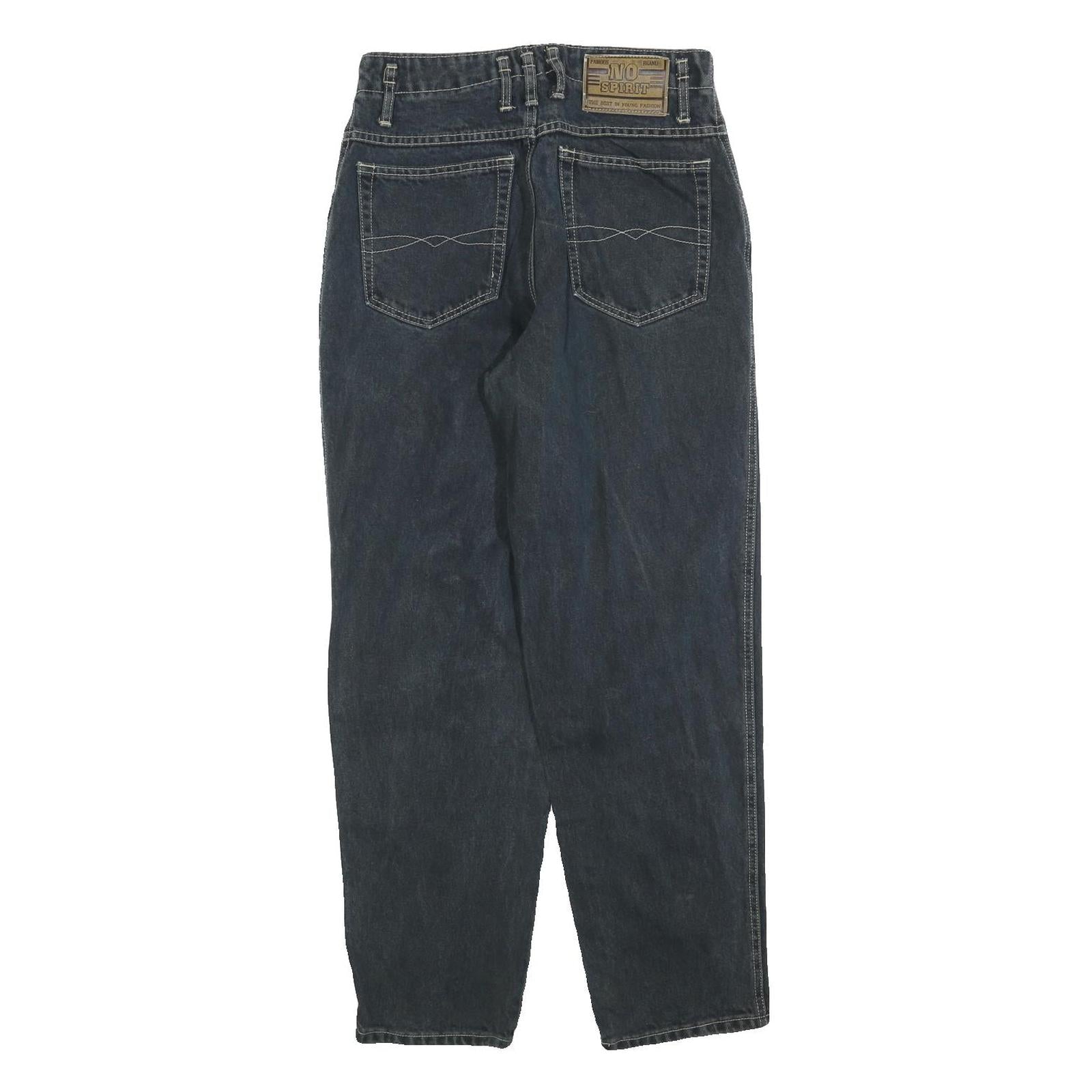 NO SPIRIT Womens Jeans Black Relaxed Straight Denim Medium W28 L30 Casual