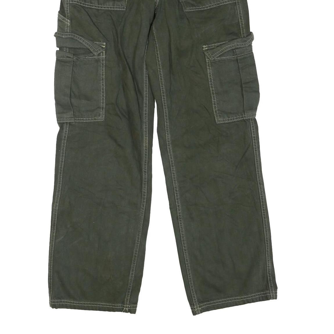 BDG Womens Regular Green Cargo Denim Jeans W26 L29 Utility Pockets Zip