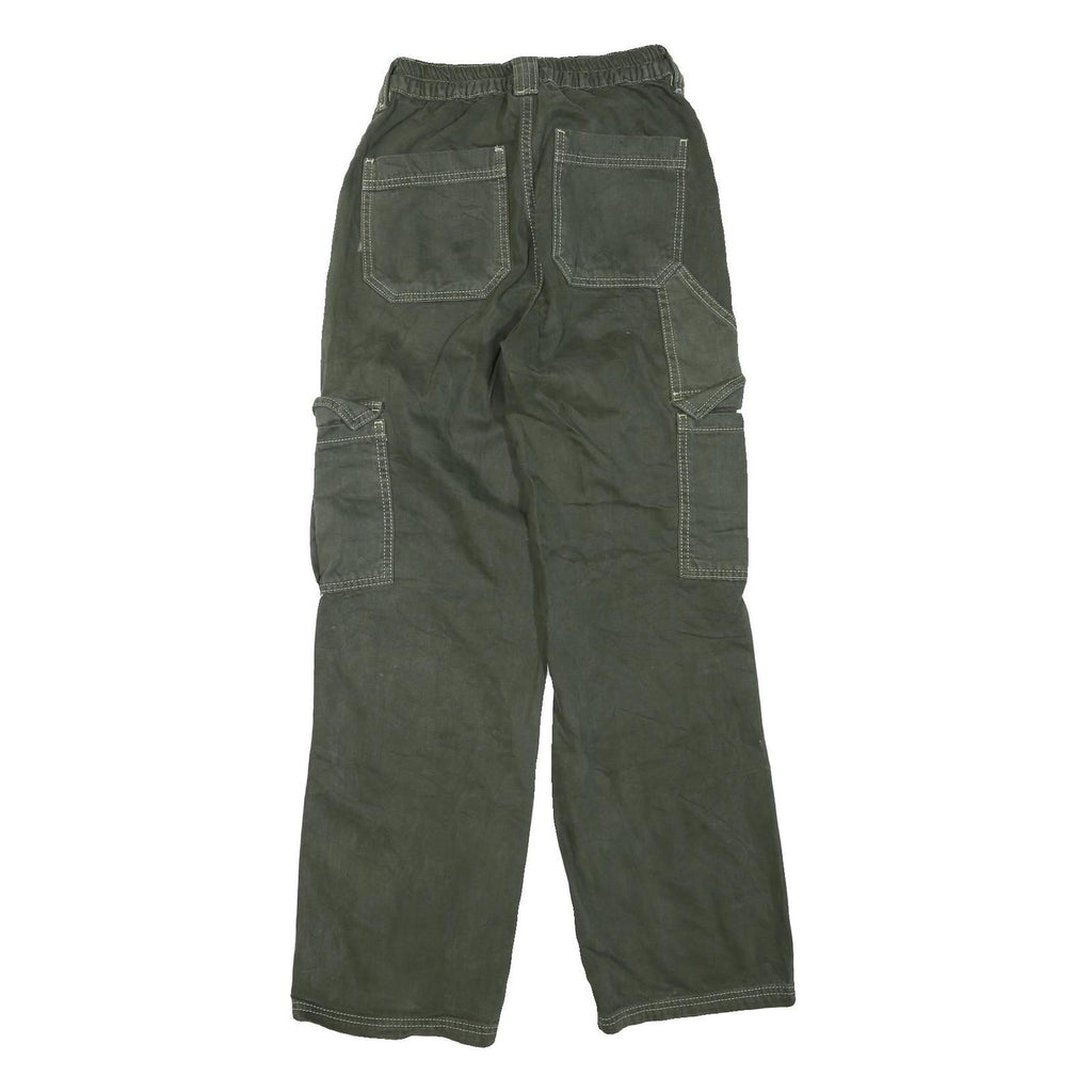 BDG Womens Regular Green Cargo Denim Jeans W26 L29 Utility Pockets Zip