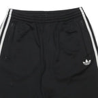 ADIDAS Mens Black & White Sports Shorts S W28 Three Stripe Zip Pockets