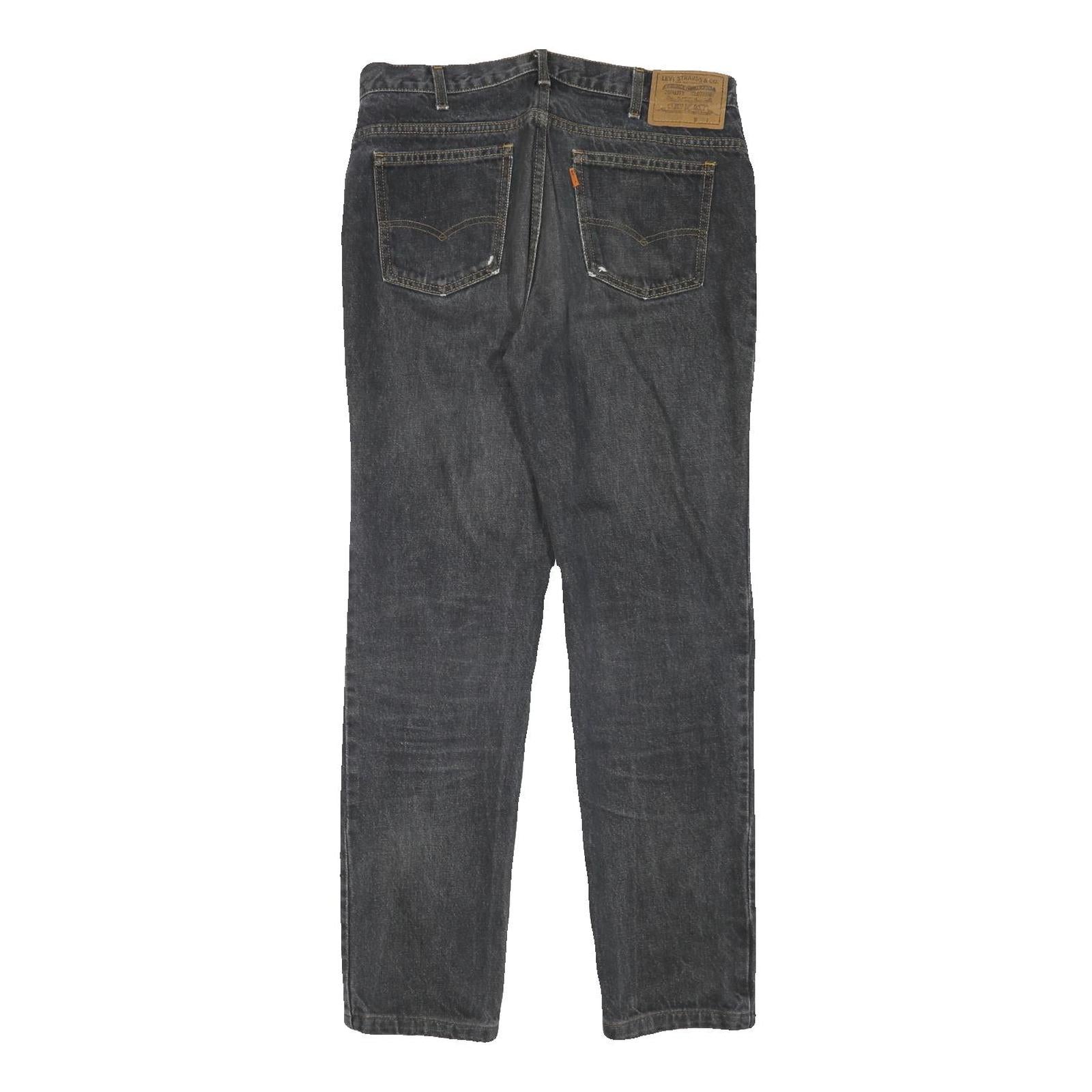 LEVI'S Mens Jeans Black Regular Straight Denim Medium W32 L30 Classic Style