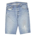 LEVI'S Mens Denim Blue Casual Shorts L W36 Distressed Cotton Blend