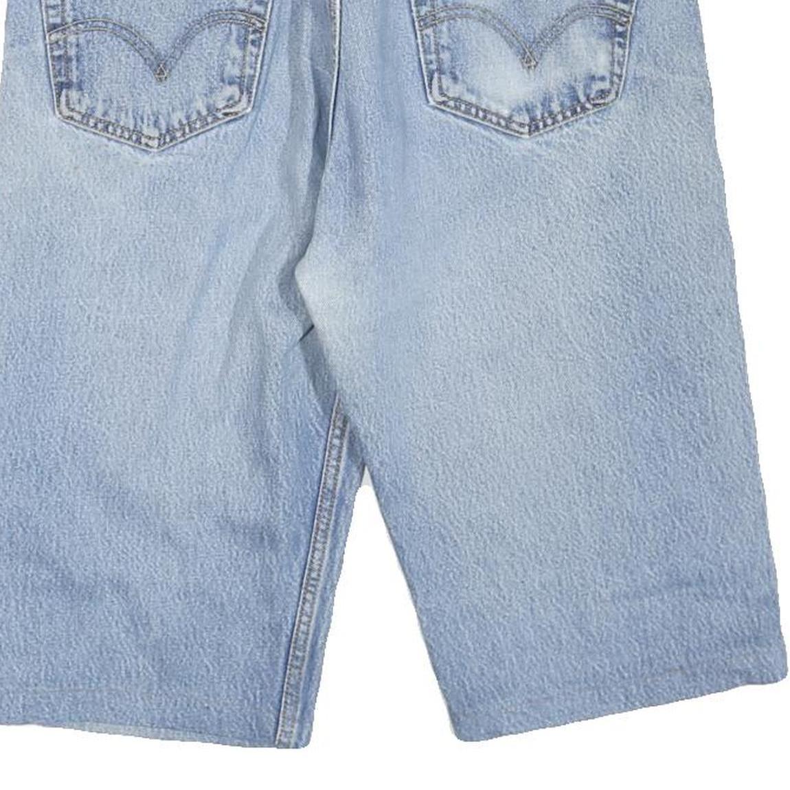 LEVI'S Mens Denim Blue Casual Shorts L W36 Distressed Cotton Blend