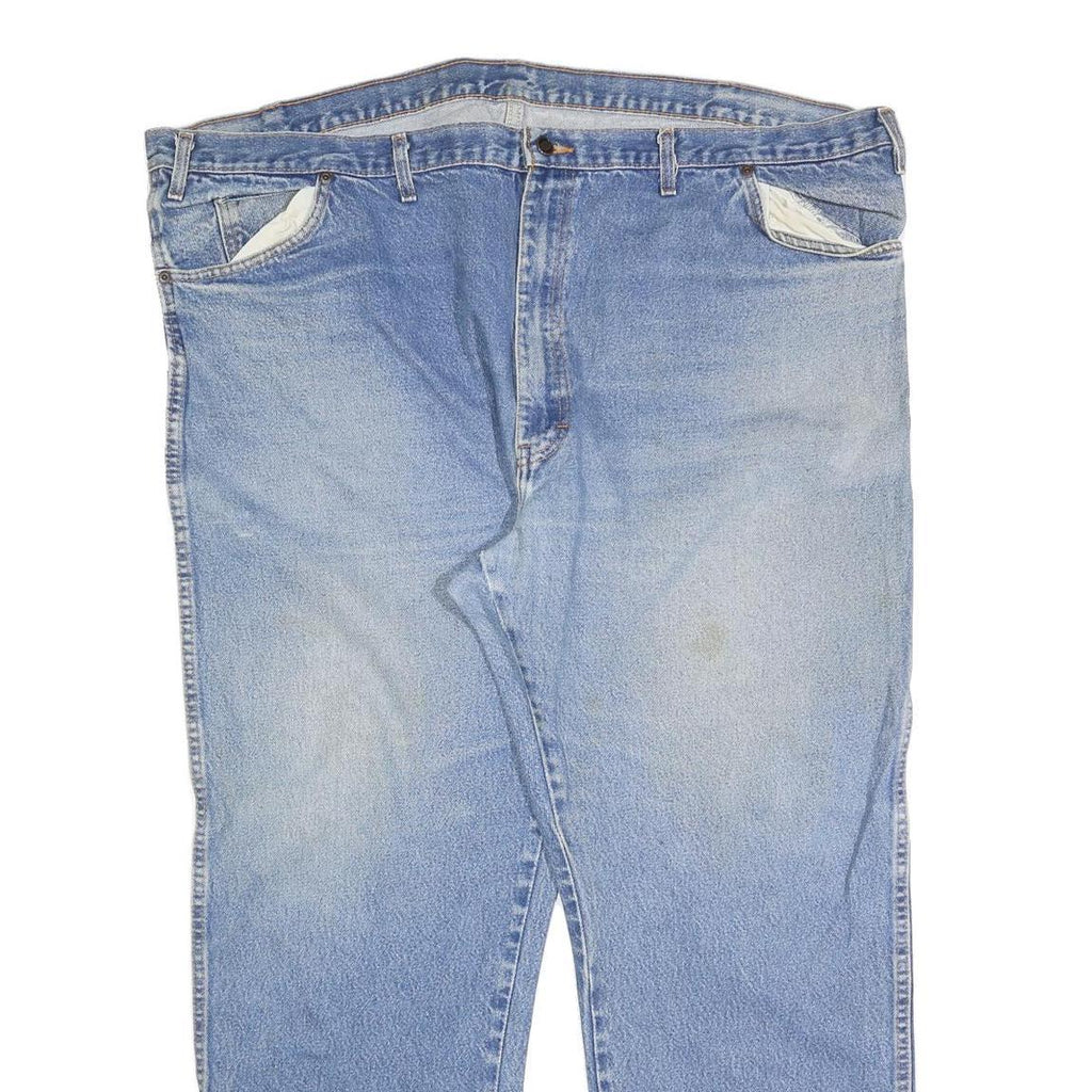 DICKIES Mens Blue Regular Fit Denim Jeans W50 L30 Zip Cotton Blend Comfort