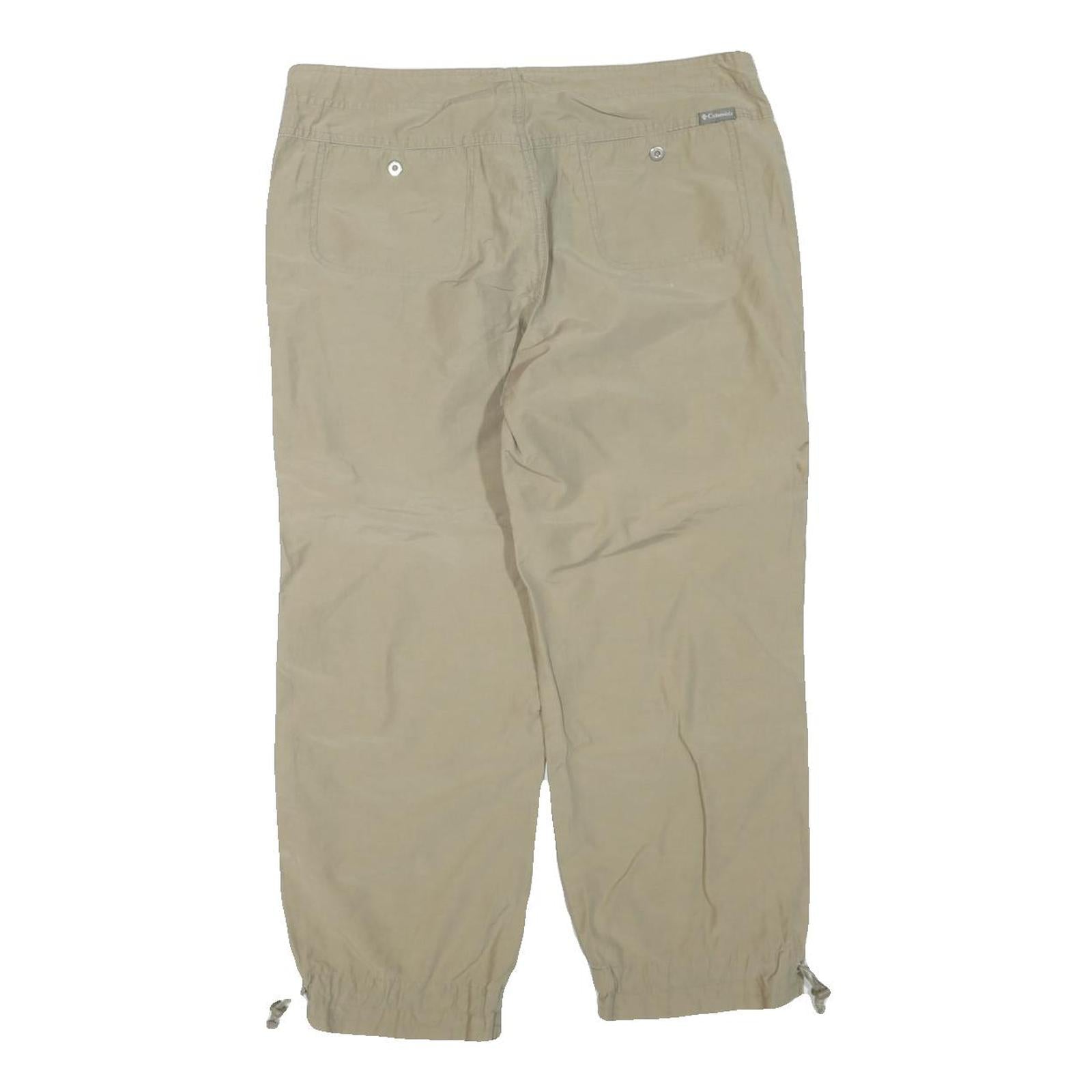 COLUMBIA Womens Regular Beige Trousers W34 L24 Outdoor Casual Zip Closure