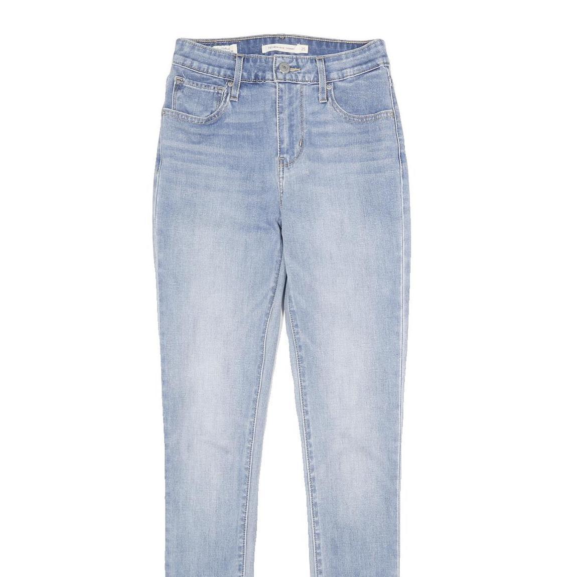 LEVI'S 721 High Rise Skinny Womens Jeans Blue Slim Skinny Denim Light W25 L32