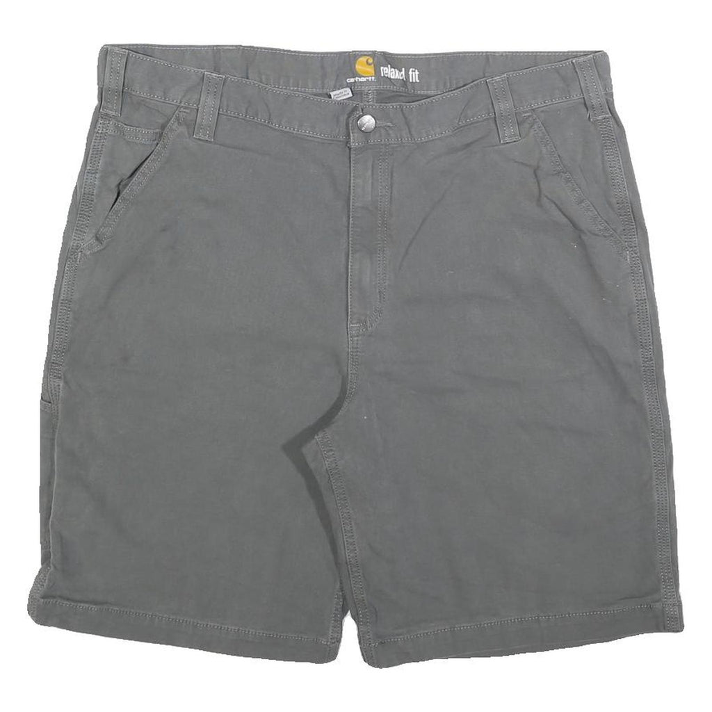 CARHARTT Mens Shorts Grey Relaxed Fit XL W40 Workwear Utility Cotton Blend